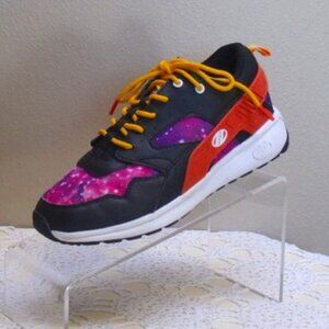 Heelys Force 100975 Black Orange Galaxy Stars Low Top Skate Sneaker Shoes Sz 7